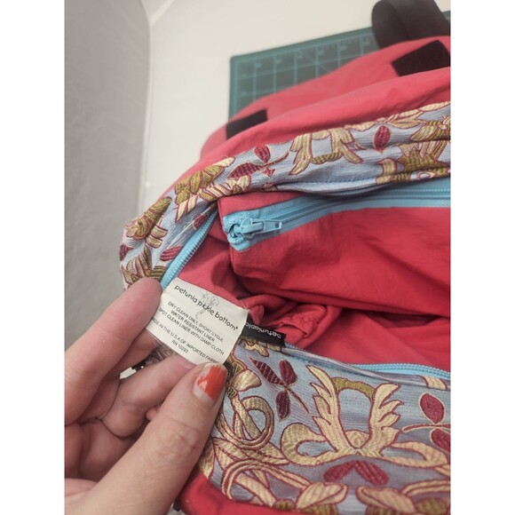 PETUNIA PICKLE BOTTOM Brocade Tote Diaper Bag Baby Backpack Pink - Picture 13 of 16